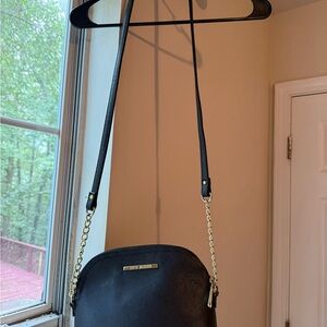 Steve Madden Black Crossbody Bag with Gold Accents